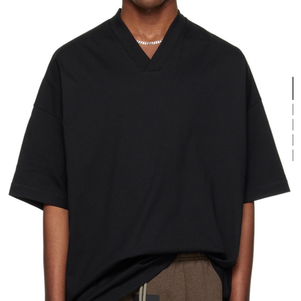 Fear of God Black Short Sleeve Tee Minimalist Design